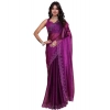 Dropship Women's Tissue Pure Silk Embellished Bollywood Saree With Unstitched Blouse 5.5Mtr (Purple)