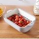 Pack Of 2_Multi-Purpose Kitchen Basket – Ideal for Straining, Sieving, Washing And Holding Fruits or Foods (Color: Assorted )