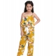 Girl's Rayon Floral Shoulder Straps Jumpsuit (Mustard) Girl's Rayon Floral Shoulder Straps Jumpsuit (Mustard)