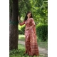 Women's Faux_Tussar_Silk Abstract_Print Saree With Unstitched Blouse 5.5Mtr (Peach)