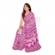 Women's Georgette Printed Saree With Unstitched Blouse 5.5Mtr (Pink)