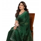 Women's Georgette Printed Saree With Unstitched Blouse 5.5Mtr (Green) Women's Georgette Printed Saree With Unstitched Blouse 5.5Mtr (Green)