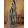 Women's Silk Blend Printed Saree With Unstitched Blouse 5.5Mtr (Green) Women's Silk Blend Printed Saree With Unstitched Blouse 5.5Mtr (Green)