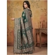 Women's Silk Blend Printed Saree With Unstitched Blouse 5.5Mtr (Green)