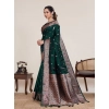 Women's Jacquard Woven Saree With Unstitched Blouse 5.5Mtr (Green) Women's Jacquard Woven Saree With Unstitched Blouse 5.5Mtr (Green)