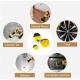 Pack Of 3 Polypropylene Solid Power Drill Scrub Brush Cleaning Set (Yellow-Black)