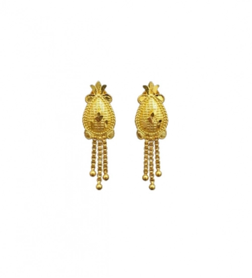 Women's Pack of_2 Brass Gold-Plated Earrings (Gold)