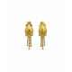 Women's Pack of_2 Brass Gold-Plated Earrings (Gold)