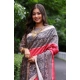 Women's Faux_Tussar Ethnic_Print Saree With Unstitched Blouse 5.5Mtr (Red) Women's Faux_Tussar Ethnic_Print Saree With Unstitched Blouse 5.5Mtr (Red)