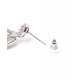 Women's Brass Silver Plated Drop Earrings (Pink)