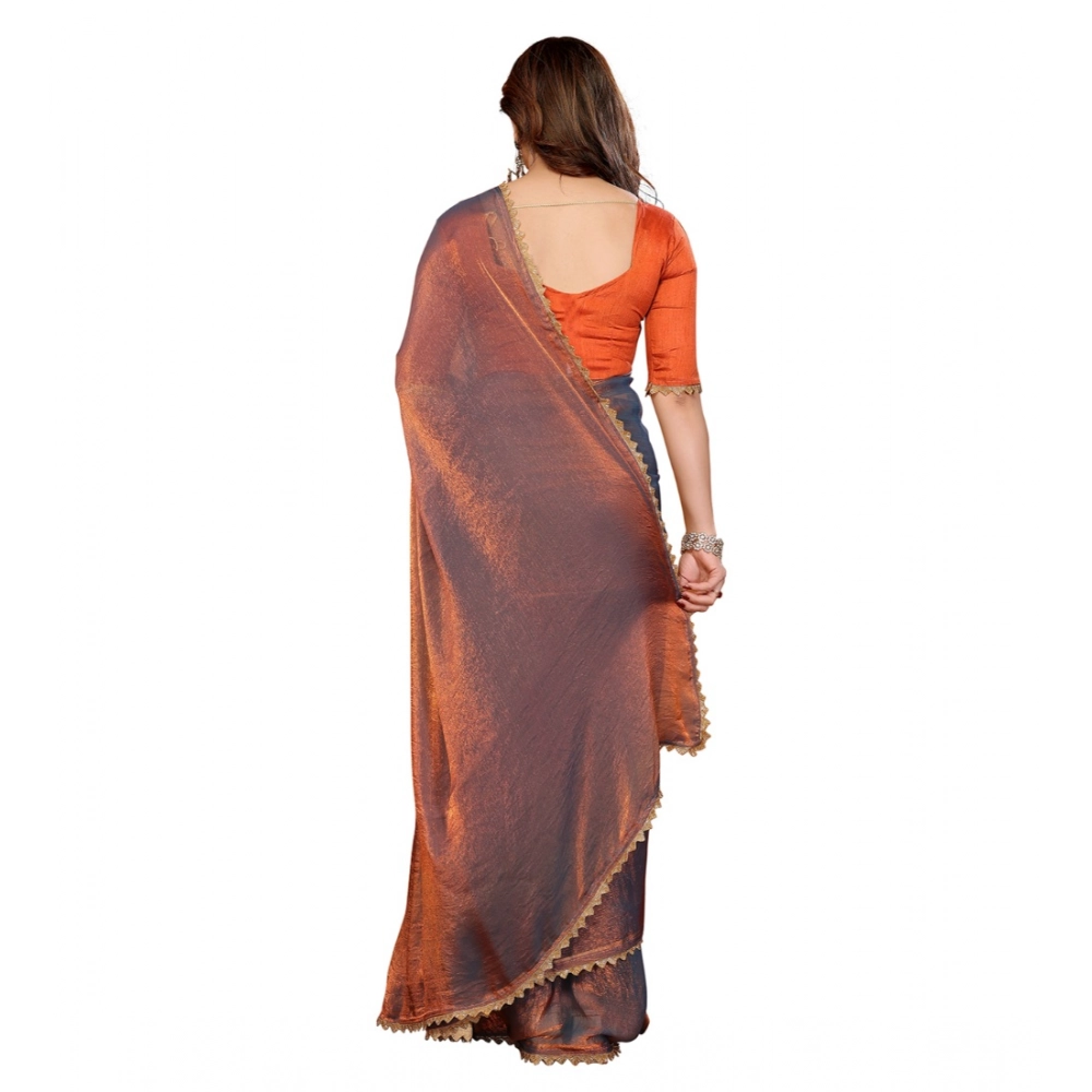 Women's Georgette Printed Saree With Unstitched Blouse 5.5Mtr (Orange) Women's Georgette Printed Saree With Unstitched Blouse 5.5Mtr (Orange)