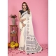 Women's Linen Cotton Printed Saree With Unstitched Blouse 5.5Mtr (Off White) Women's Linen Cotton Printed Saree With Unstitched Blouse 5.5Mtr (Off White)