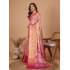 Women's Jacquard Saree With Unstitched Blouse 5.5Mtr (Pink) Women's Jacquard Saree With Unstitched Blouse 5.5Mtr (Pink)