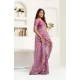 Women's Faux Linen Floral Print Ready to wear Saree With Unstitched Blouse 5.5Mtr (Pink) Women's Faux Linen Floral Print Ready to wear Saree With Unstitched Blouse 5.5Mtr (Pink)