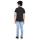 Boy's Cotton Grapic Printed Round Neck T-Shirt (Black) Boy's Cotton Grapic Printed Round Neck T-Shirt (Black)