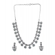 Women's Brass Silver Plated Necklace set (Turquoise) Women's Brass Silver Plated Necklace set (Turquoise)