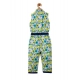 Girl's Cotton Floral Sleeveless Jumpsuit (Yellow) Girl's Cotton Floral Sleeveless Jumpsuit (Yellow)