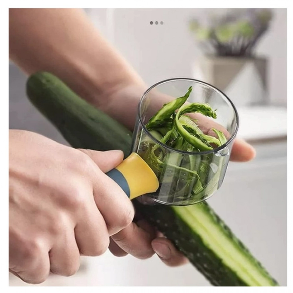 Pack Of 3_Multi Functional Storage for Fruit and Vegetable Peeler with Storage Container (Color: Assorted )