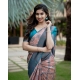 Women's Soft Lichi Silk Printed Saree With Unstitched Blouse 5.5Mtr (Multicolor)