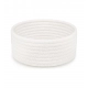 Cotton 8x3 Inch Round 1 Pcs Bedside Organizer (White)