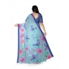 Women's Georgette Floral Printed Saree With Unstitched Blouse 5.5Mtr (Blue) Women's Georgette Floral Printed Saree With Unstitched Blouse 5.5Mtr (Blue)