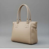 Women's PU Leather Solid Shoulder Zipper Handbag (Beige) Women's PU Leather Solid Shoulder Zipper Handbag (Beige)