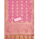 Women's Banarasi Silk Printed Unstitched Salwar Suit Material With Dupatta (Pink, 3Mtrs)