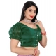Women's Jimmy Solid Designer Neck Elastic Sleeve Readymade Blouse (Green 38 , Alterable up to 42)-PID65829 Women's Jimmy Solid Designer Neck Elastic Sleeve Readymade Blouse (Green 38 , Alterable up to 42)-PID65829