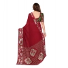 Women's Georgette Printed Saree With Unstitched Blouse 5.5Mtr (Red) Women's Georgette Printed Saree With Unstitched Blouse 5.5Mtr (Red)