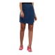 Women's Denim Lycra Solid Button Skirt (Blue)