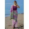 Women's Linen Printed Saree With Unstitched Blouse 5.5Mtr (Pink)