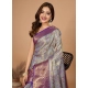 Women's Jacquard Saree With Unstitched Blouse 5.5Mtr (Multicolor)