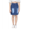 Girl's Denim Solid Buttoned Skirt (Blue) Girl's Denim Solid Buttoned Skirt (Blue)