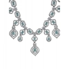 Women's Brass Silver Plated Necklace set (Turquoise)