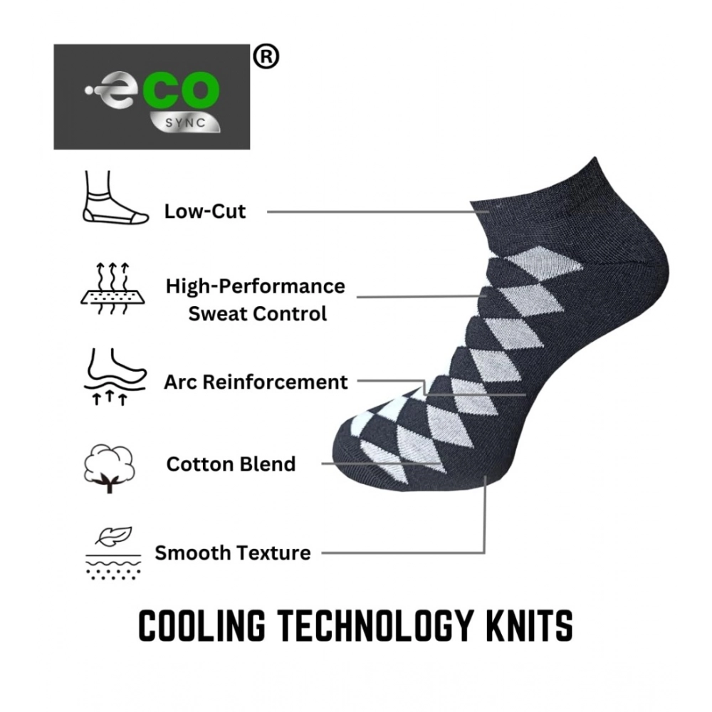 3_Pair Set Unisex Casual Cotton Printed Low Cut Socks (Multicolor)