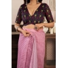 Women's Faux Linen Geometric Ready to wear Saree With Unstitched Blouse 5.5Mtr (LightPink) Women's Faux Linen Geometric Ready to wear Saree With Unstitched Blouse 5.5Mtr (LightPink)