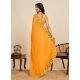 Women's Georgette Printed Saree With Unstitched Blouse 5.5Mtr (Yellow) Women's Georgette Printed Saree With Unstitched Blouse 5.5Mtr (Yellow)