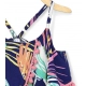 Girl's Rayon Printed Shoulder Straps Dress (Navy Blue) Girl's Rayon Printed Shoulder Straps Dress (Navy Blue)