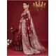 Women's Silk Blend Printed Saree With Unstitched Blouse 5.5Mtr (Maroon) Women's Silk Blend Printed Saree With Unstitched Blouse 5.5Mtr (Maroon)