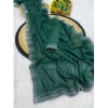 Women's Georgette Stone Work Saree With Unstitched Blouse 5.5Mtr (Green) Women's Georgette Stone Work Saree With Unstitched Blouse 5.5Mtr (Green)