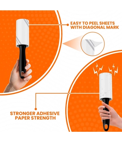 Pet Hair Remover 1 Handle And 4 Refill Totally 240 Sheets (White)