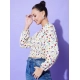 Women's Polyester Floral Long Sleeves Top (Multicolor) Women's Polyester Floral Long Sleeves Top (Multicolor)