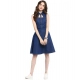 Women's Denim Solid Sleeveless Dress (Navy Blue) Women's Denim Solid Sleeveless Dress (Navy Blue)