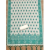 Women's Banarasi Silk Printed Unstitched Salwar Suit Material With Dupatta (Teal, 3Mtrs)