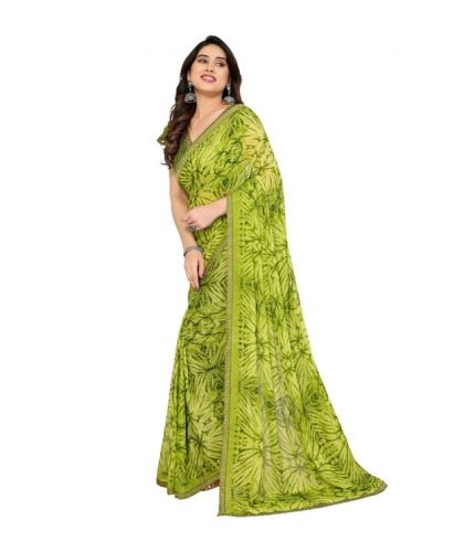 Women's Georgette Printed Saree With Unstitched Blouse 5.5Mtr (Mehendi Green) Women's Georgette Printed Saree With Unstitched Blouse 5.5Mtr (Mehendi Green)