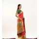 Women's Faux_Banarasi Woven Motifs Saree With Unstitched Blouse 5.5Mtr (Orange)