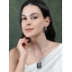 Women's Brass Silver Plated Pendant Set (Blue) Women's Brass Silver Plated Pendant Set (Blue)