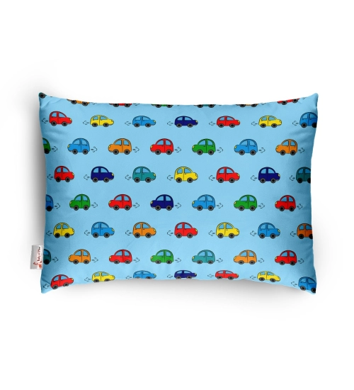 Soft Plush Printed Baby Infant Pillow for Kids Age 1 To 5 Years (Sky Blue)