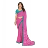 Women's Georgette Printed Saree With Unstitched Blouse 5.5Mtr (Pink) Women's Georgette Printed Saree With Unstitched Blouse 5.5Mtr (Pink)