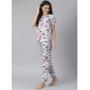 Women's Cotton Blend Printed Short Sleeve Night Suit (Multicolor) Women's Cotton Blend Printed Short Sleeve Night Suit (Multicolor)